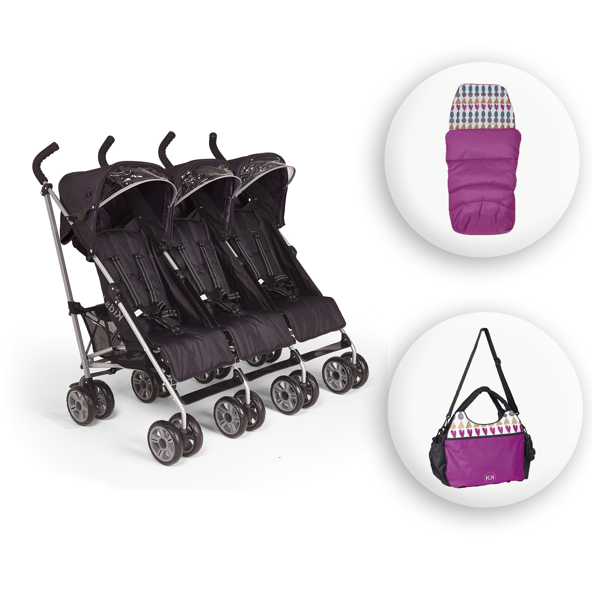 kidz kargo triple stroller